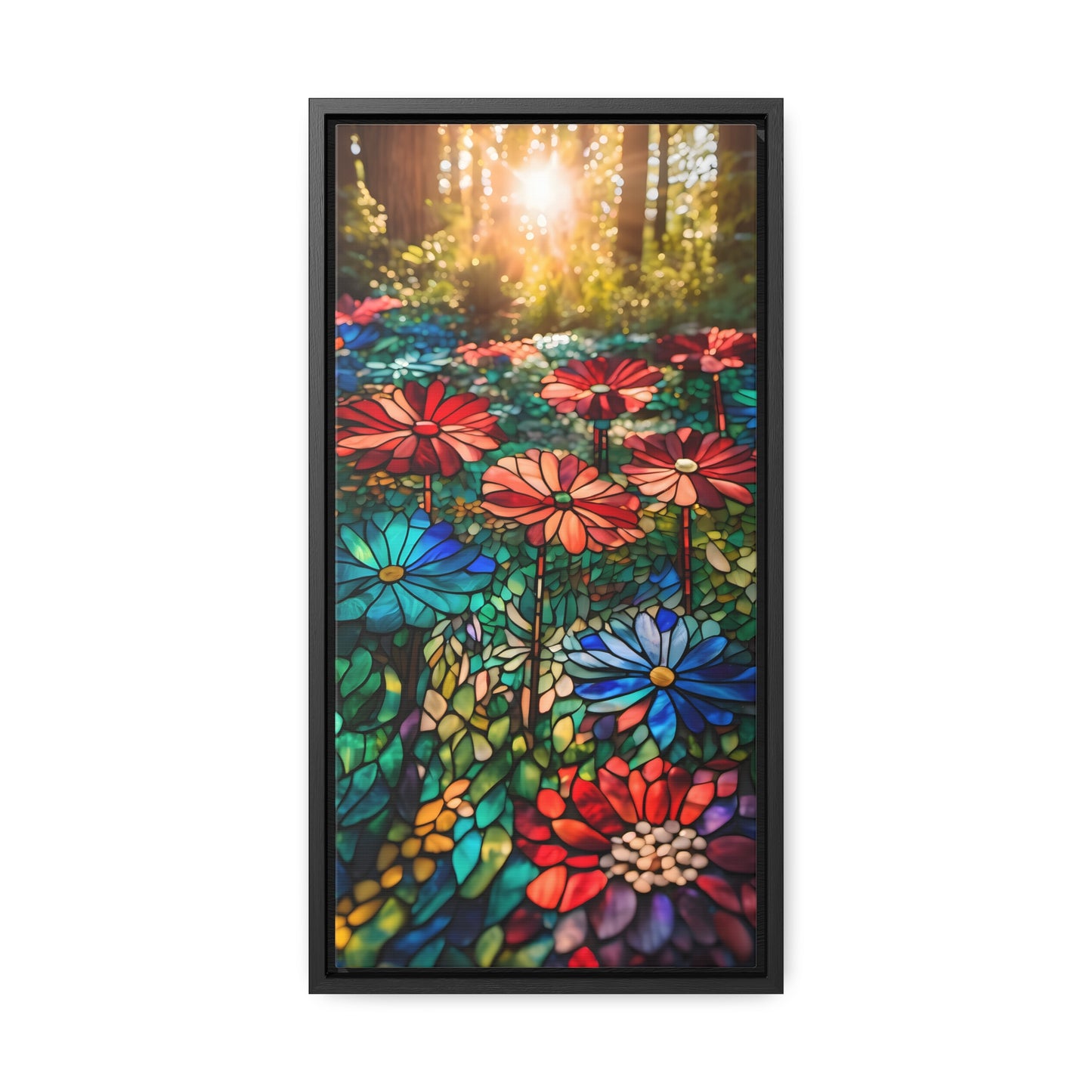 Stained glass garden Gallery Canvas Wraps, Vertical Frame
