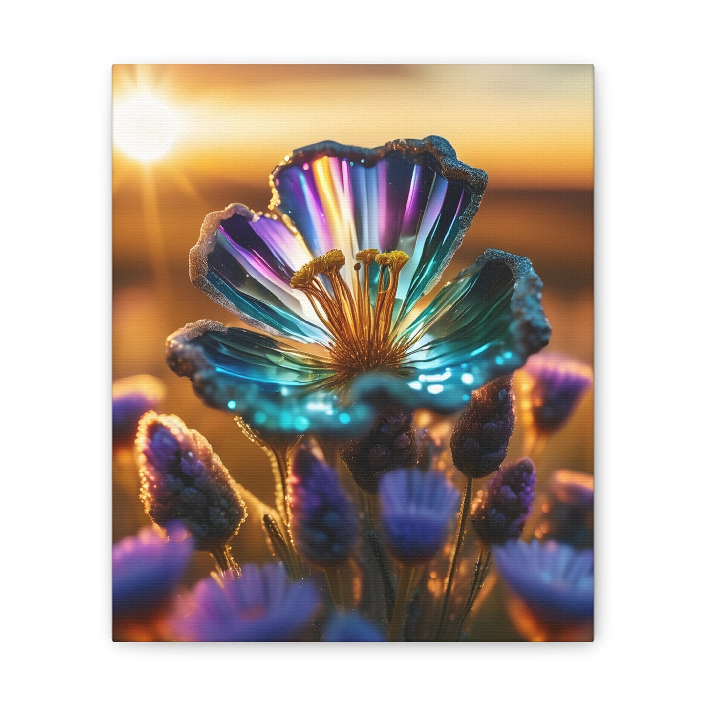 Geode Wildflowers Canvas Stretched, 0.75"