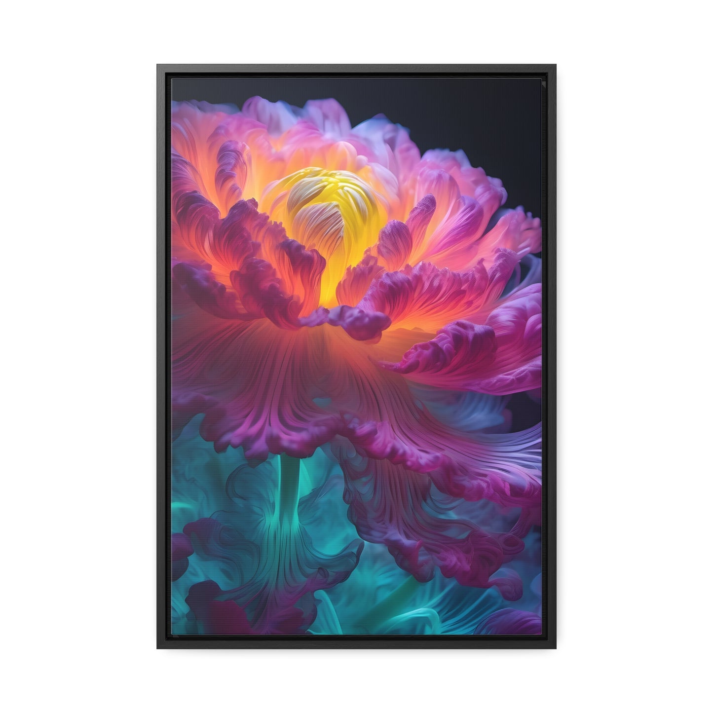 Smoke Peony Gallery Canvas Wraps, Vertical Frame