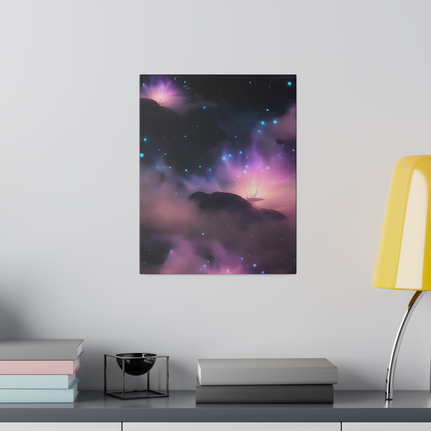 Alcohol ink foggy night Matte Canvas, Stretched, 0.75"