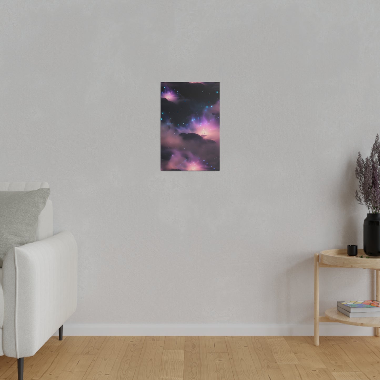 Alcohol ink foggy night Matte Canvas, Stretched, 0.75"