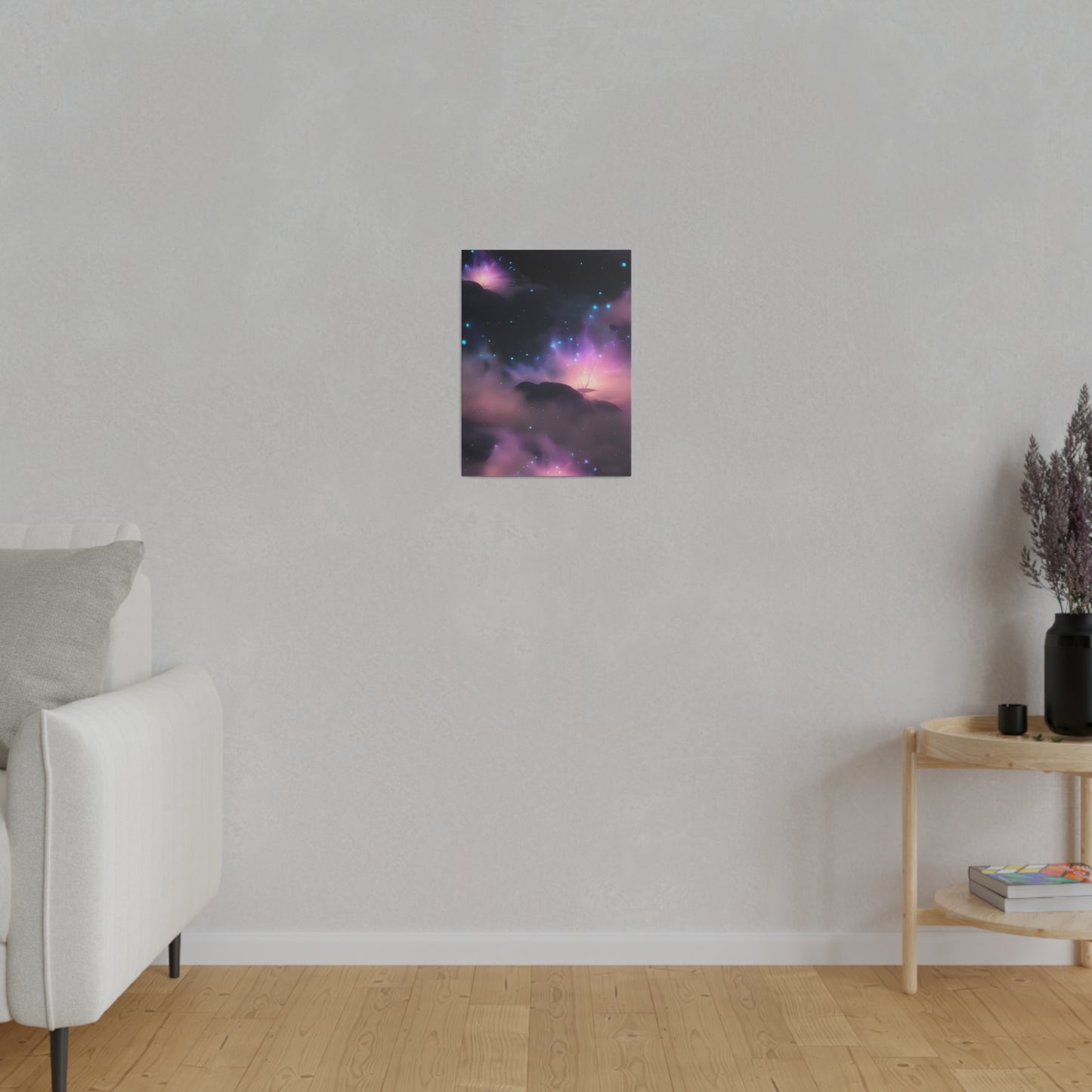 Alcohol ink foggy night Matte Canvas, Stretched, 0.75"