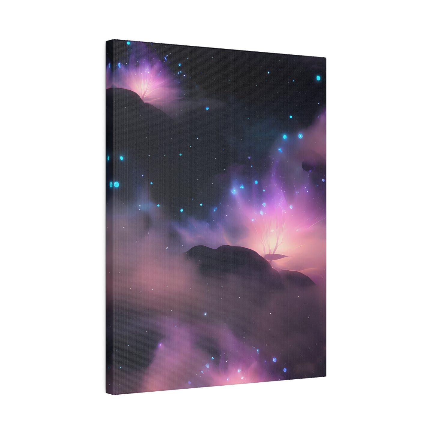Alcohol ink foggy night Matte Canvas, Stretched, 0.75"