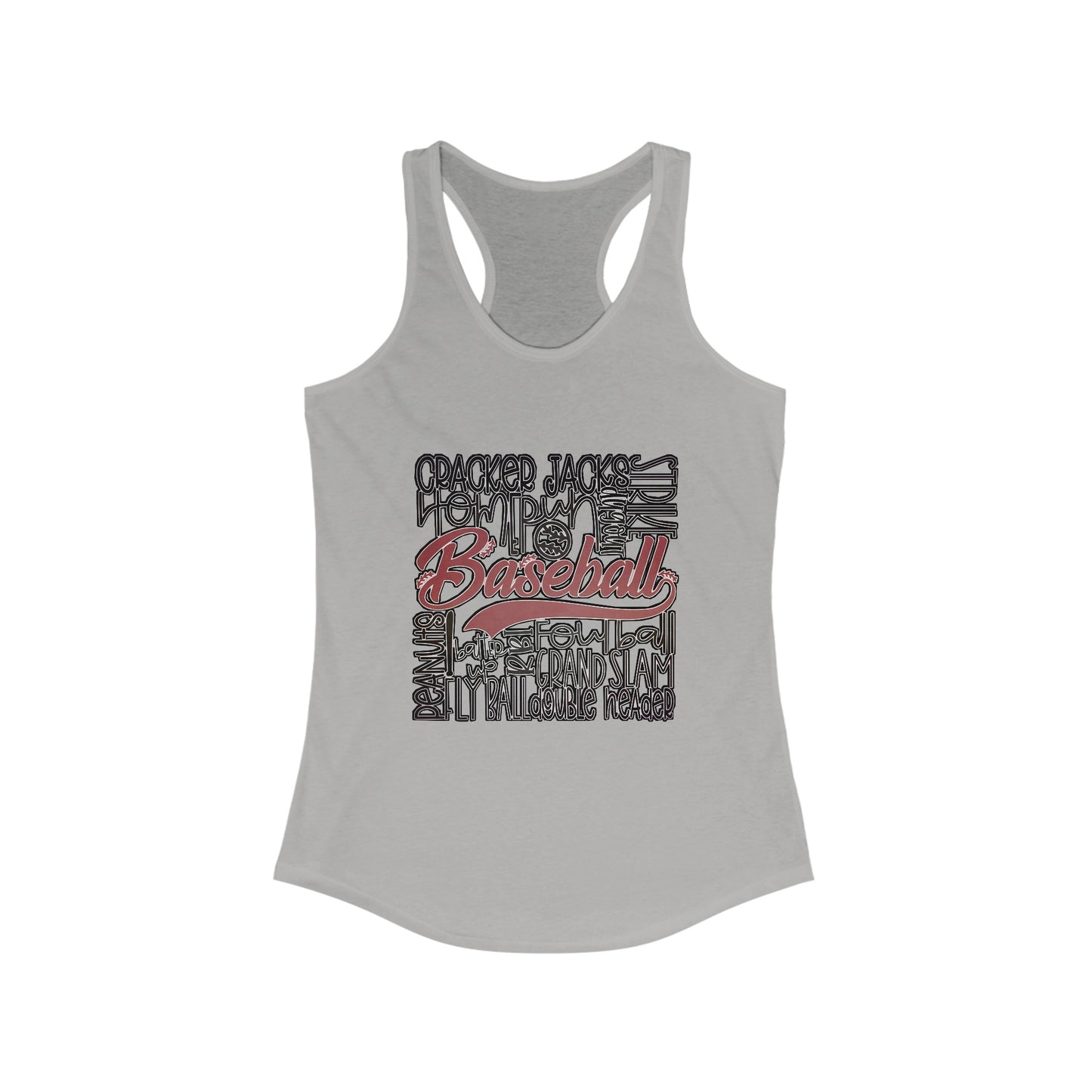 Baseball quotes Women's Ideal Racerback Tank