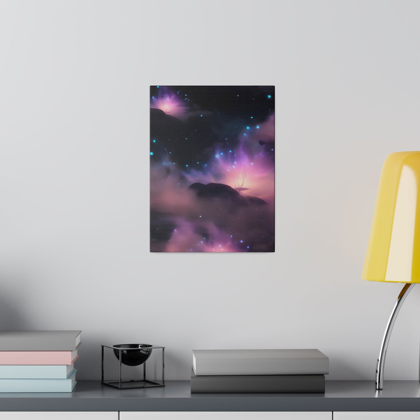 Alcohol ink foggy night Matte Canvas, Stretched, 0.75"