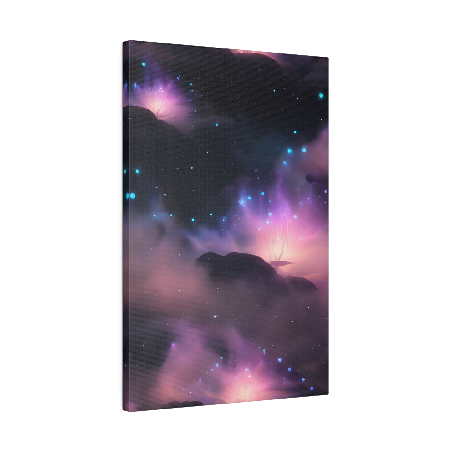 Alcohol ink foggy night Matte Canvas, Stretched, 0.75"