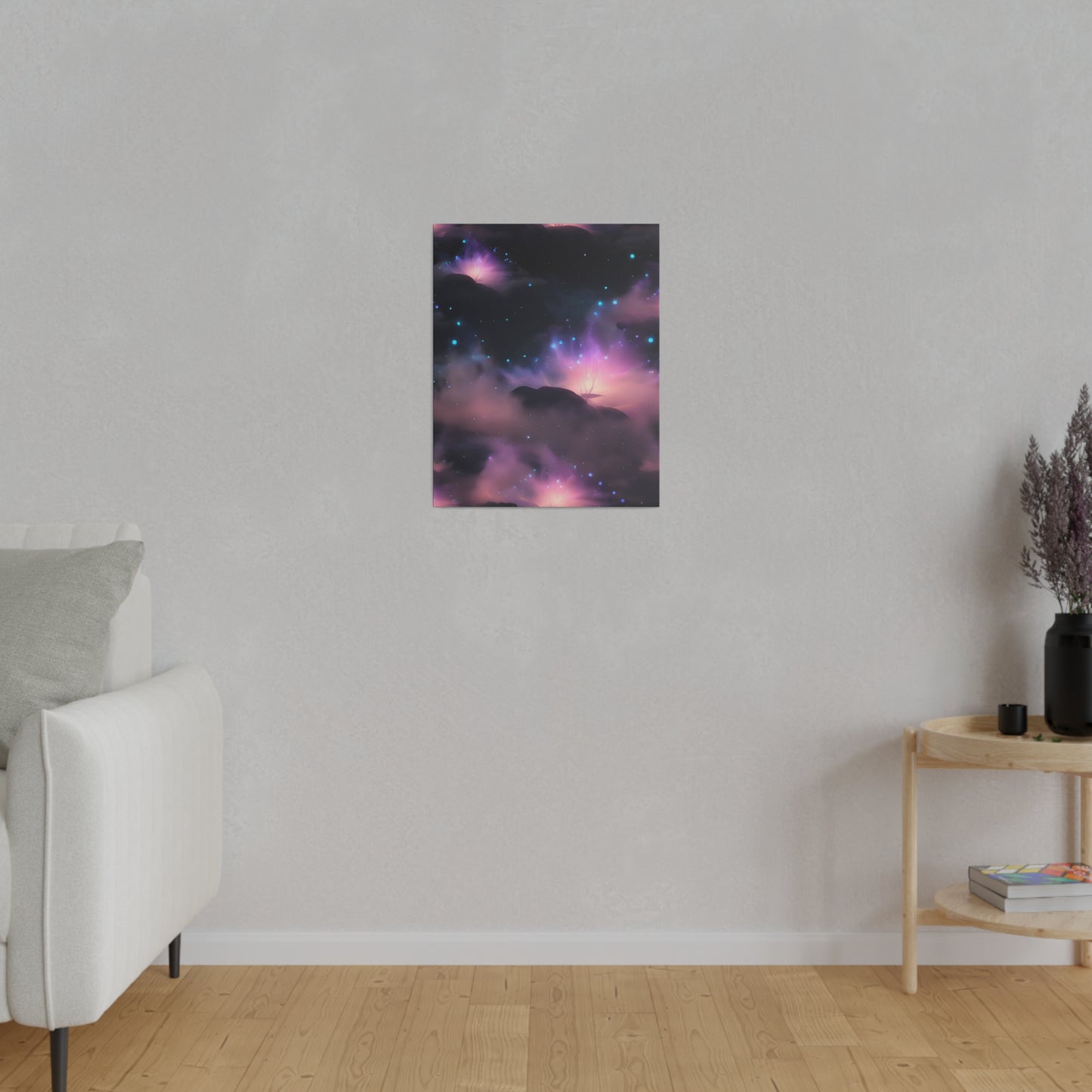 Alcohol ink foggy night Matte Canvas, Stretched, 0.75"