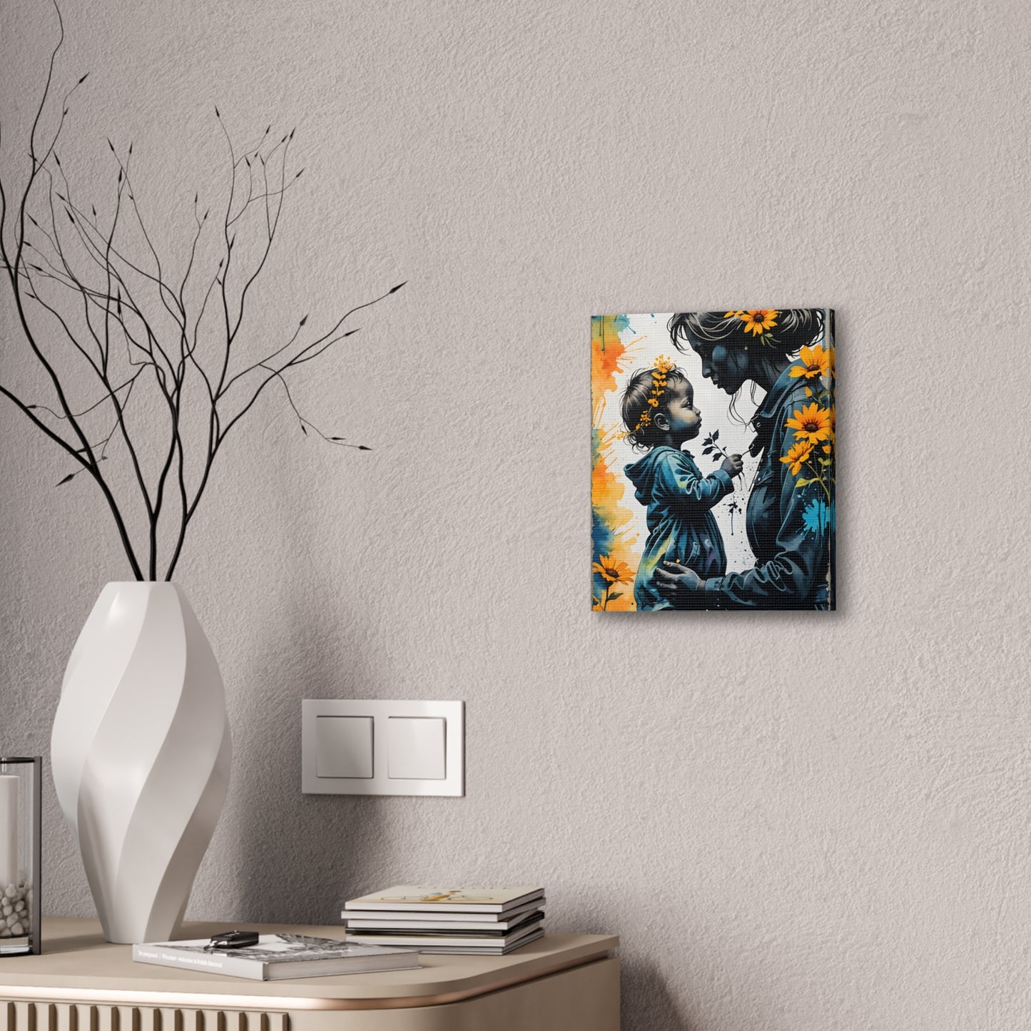 Stop and smell the flowers M &B Canvas Stretched, 0.75"