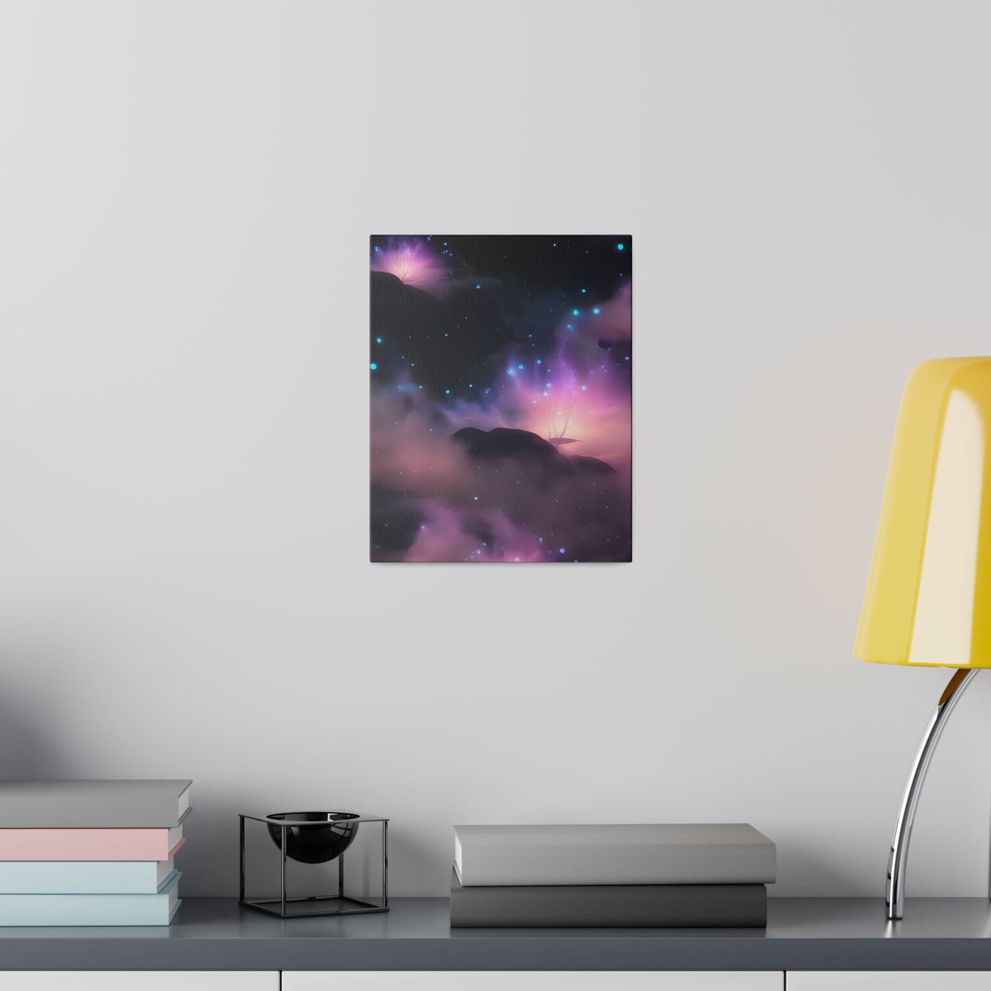 Alcohol ink foggy night Matte Canvas, Stretched, 0.75"