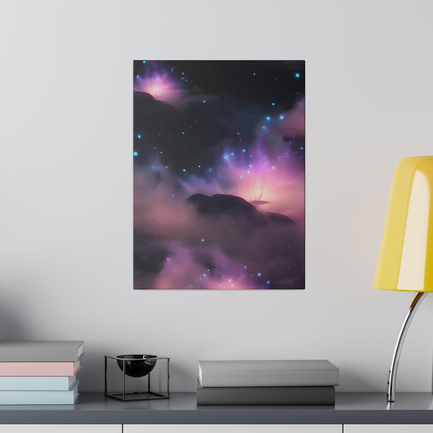 Alcohol ink foggy night Matte Canvas, Stretched, 0.75"