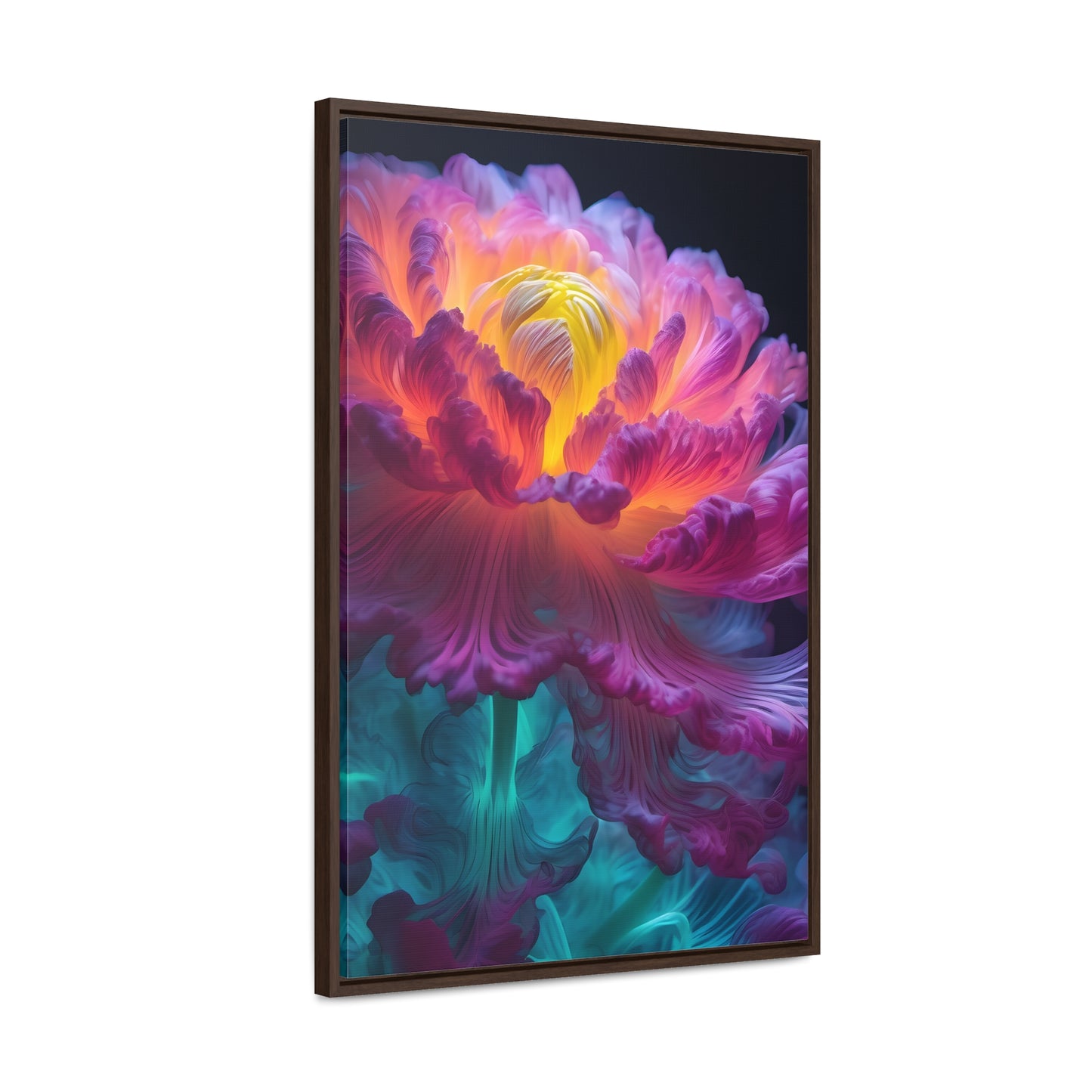 Smoke Peony Gallery Canvas Wraps, Vertical Frame