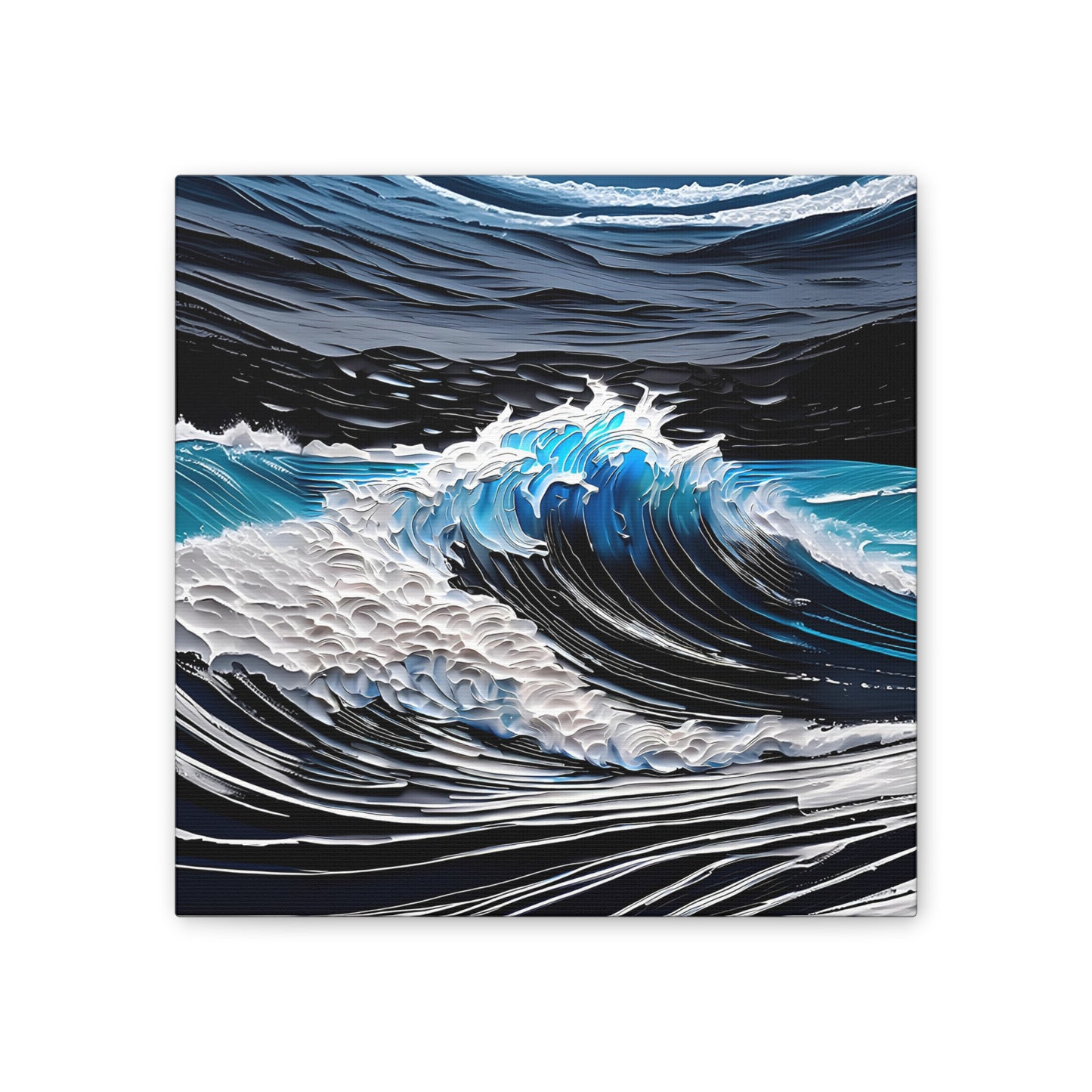 Textured Wave Canvas Stretched, 0.75"