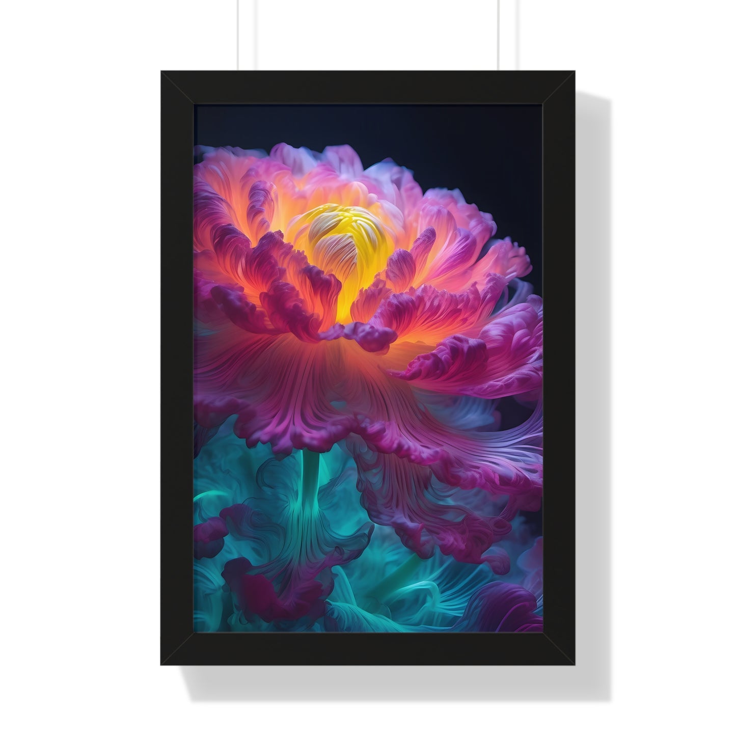 Smokey Peony Framed Vertical Poster