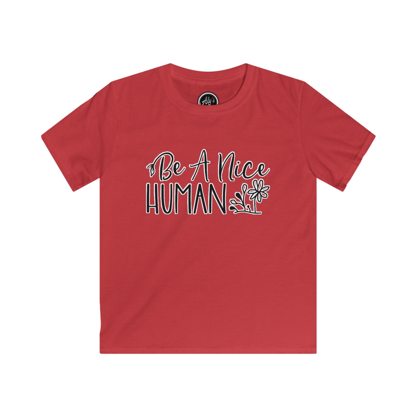 Be a nice human Kids Softstyle Tee