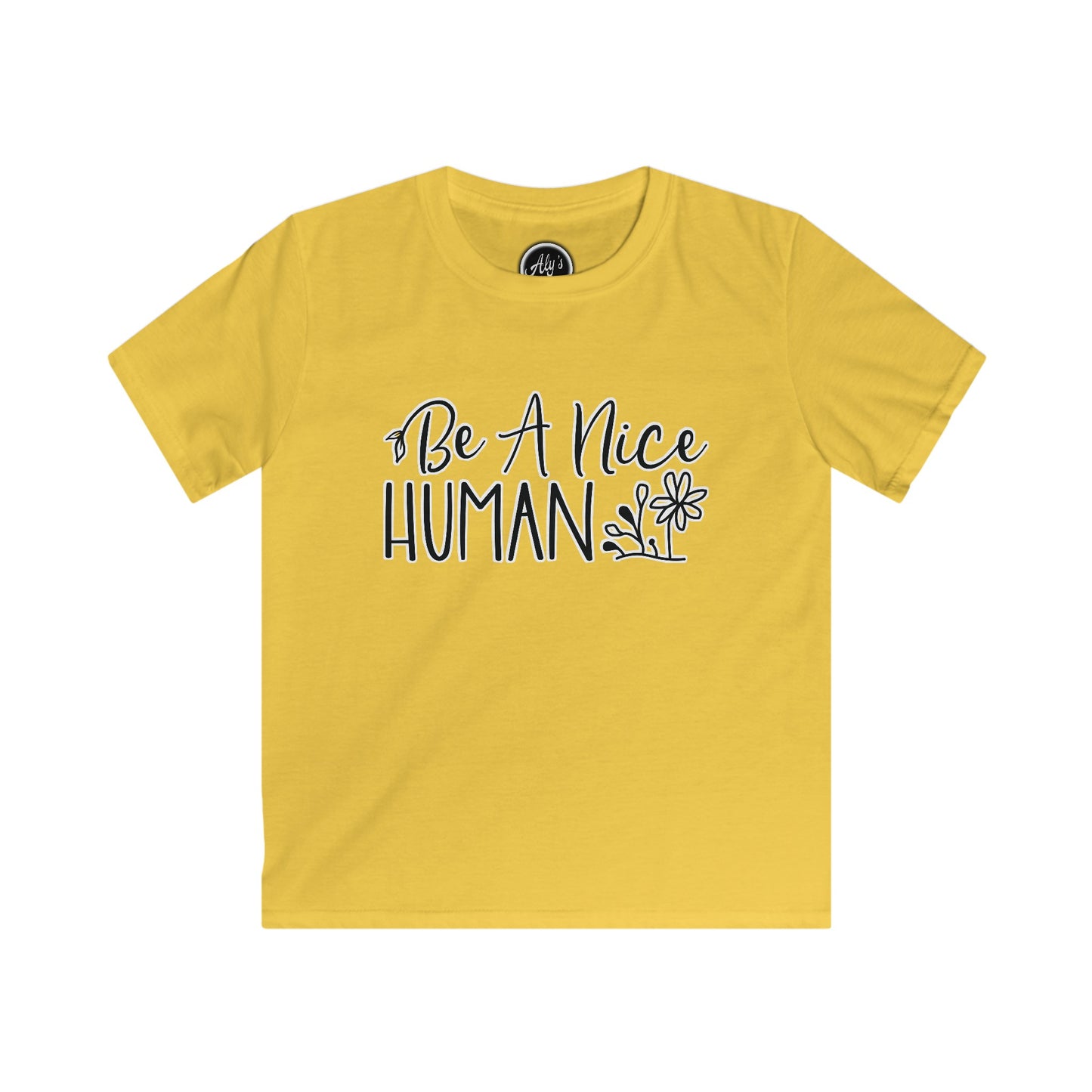 Be a nice human Kids Softstyle Tee