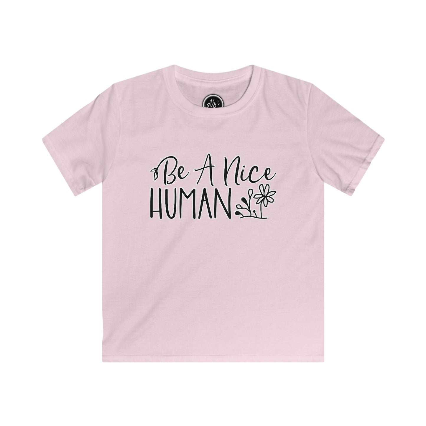 Be a nice human Kids Softstyle Tee