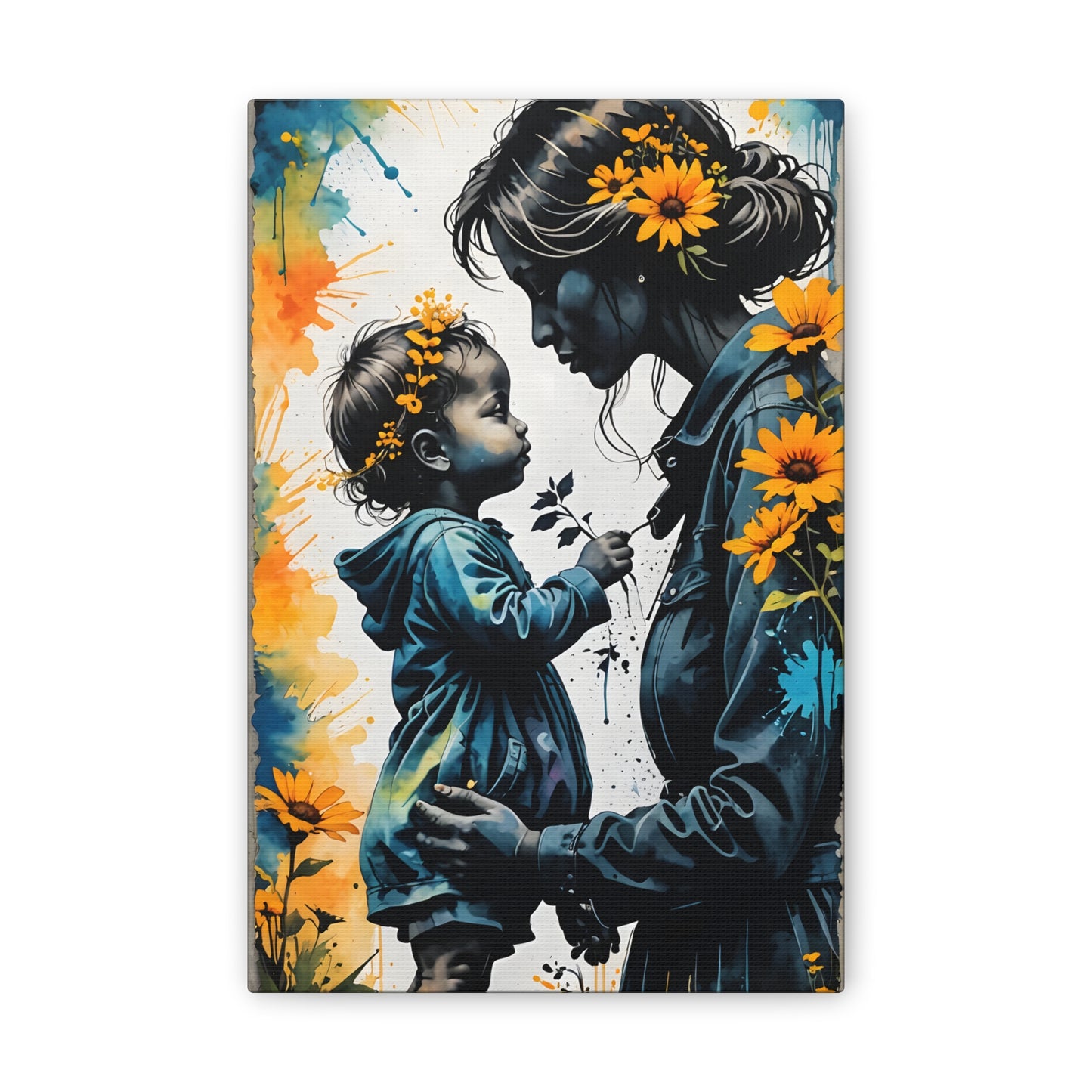 Stop and smell the flowers M &B Canvas Stretched, 0.75"