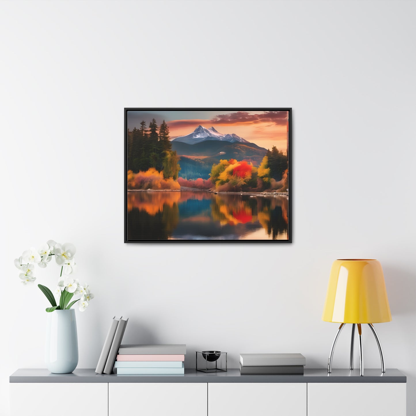 Scenic Mountain View.Gallery Canvas Wraps, Horizontal Frame