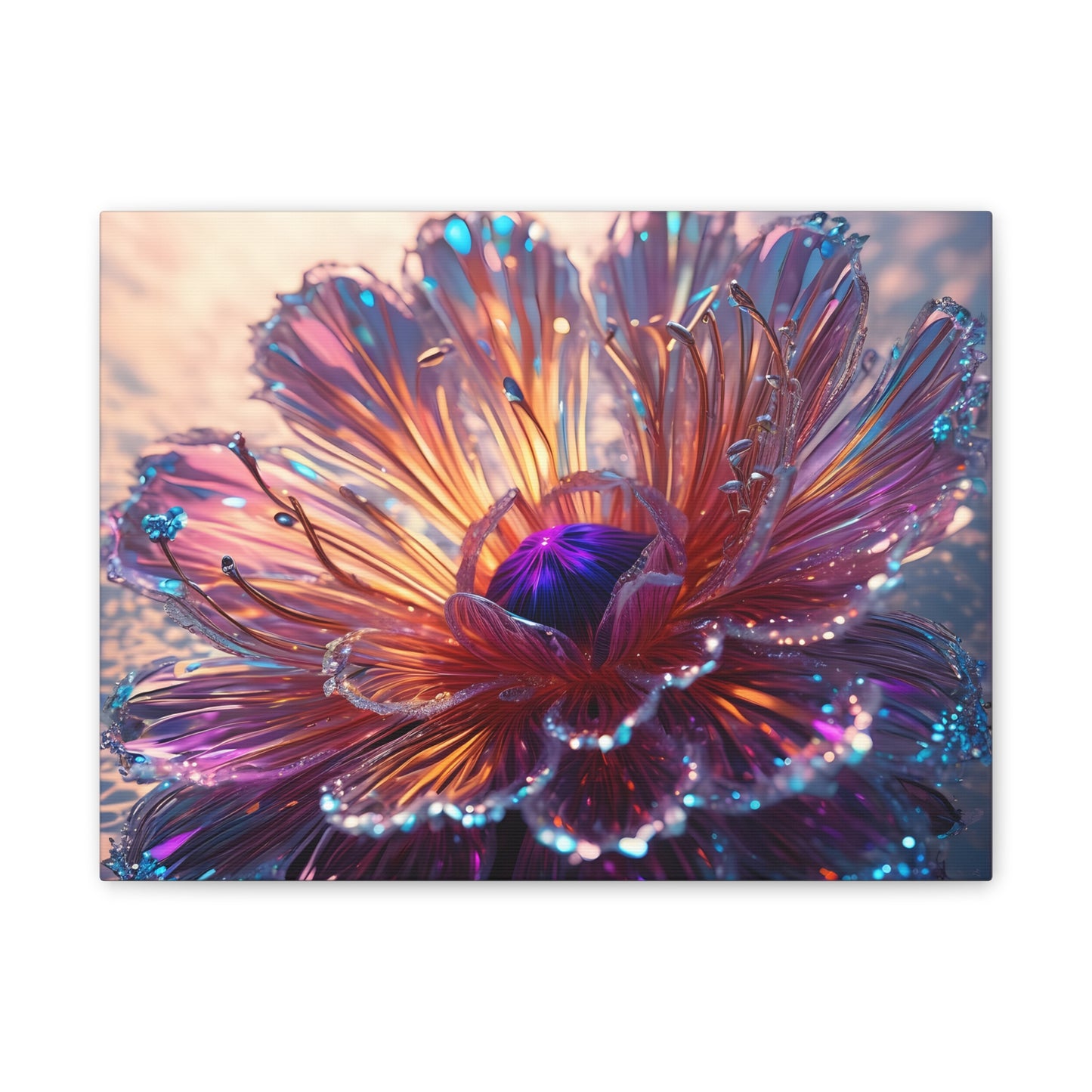 Fiber optic flower 2 Canvas Stretched, 0.75"