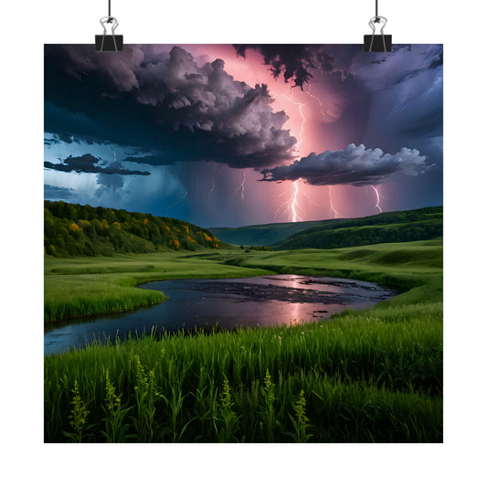 Drifting thunder Matte Vertical Posters