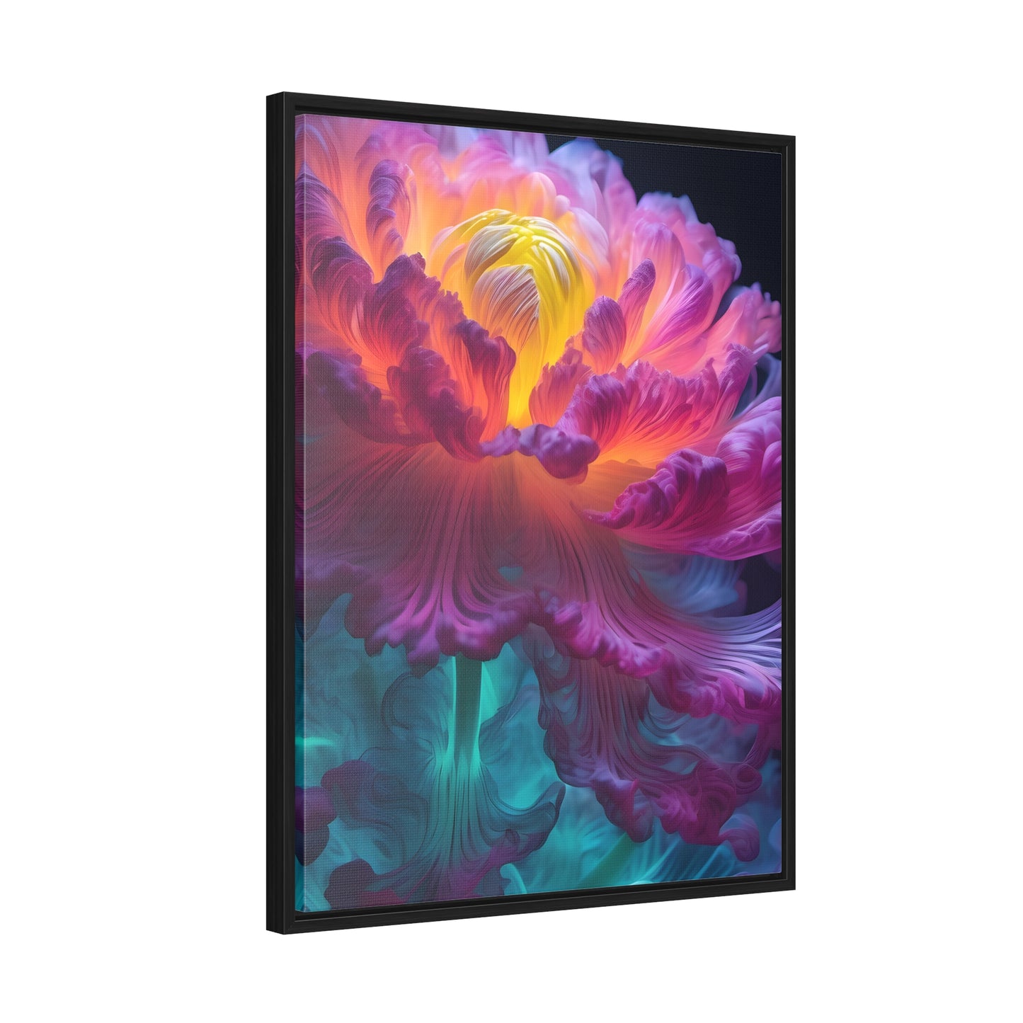 Smoke Peony Gallery Canvas Wraps, Vertical Frame