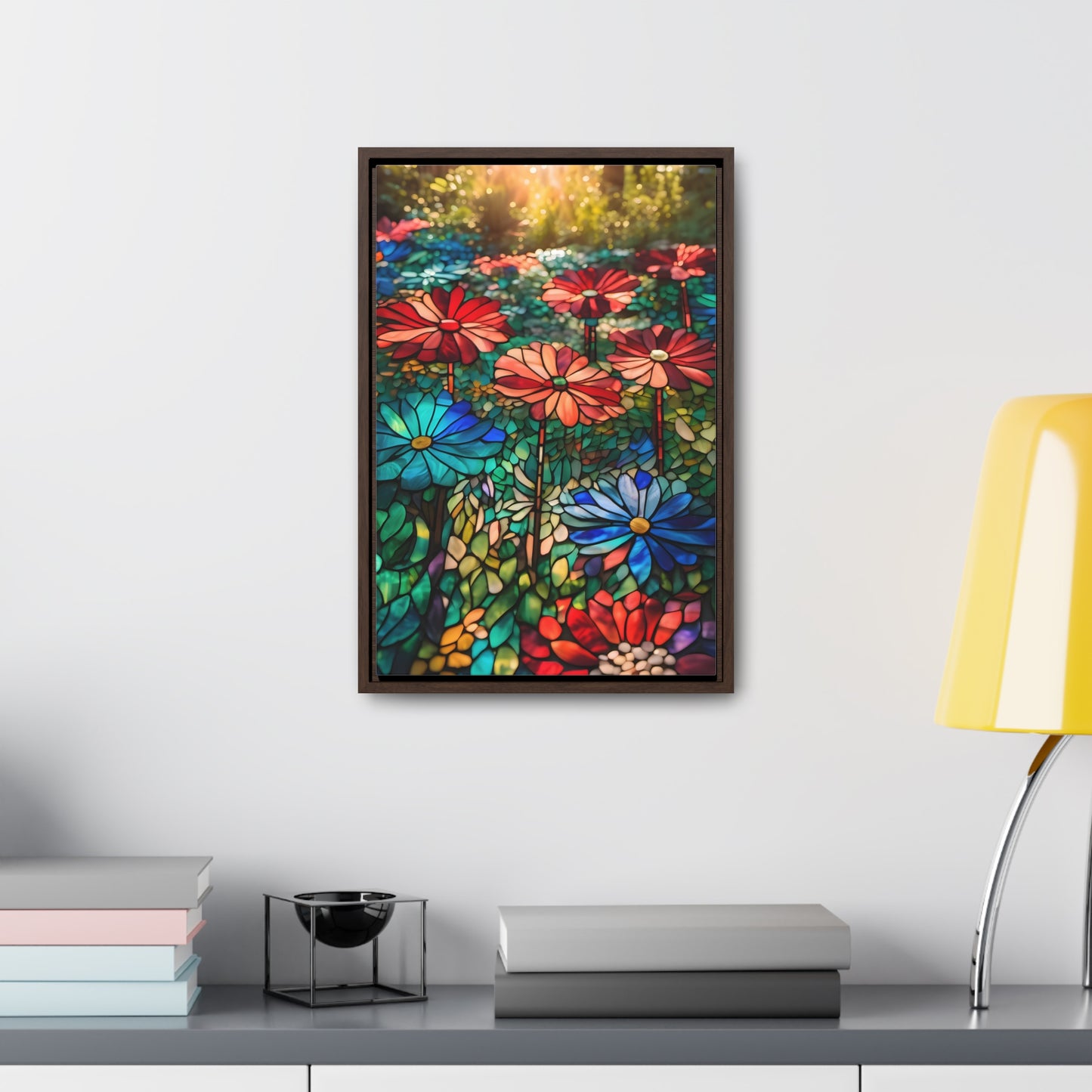 Stained glass garden Gallery Canvas Wraps, Vertical Frame