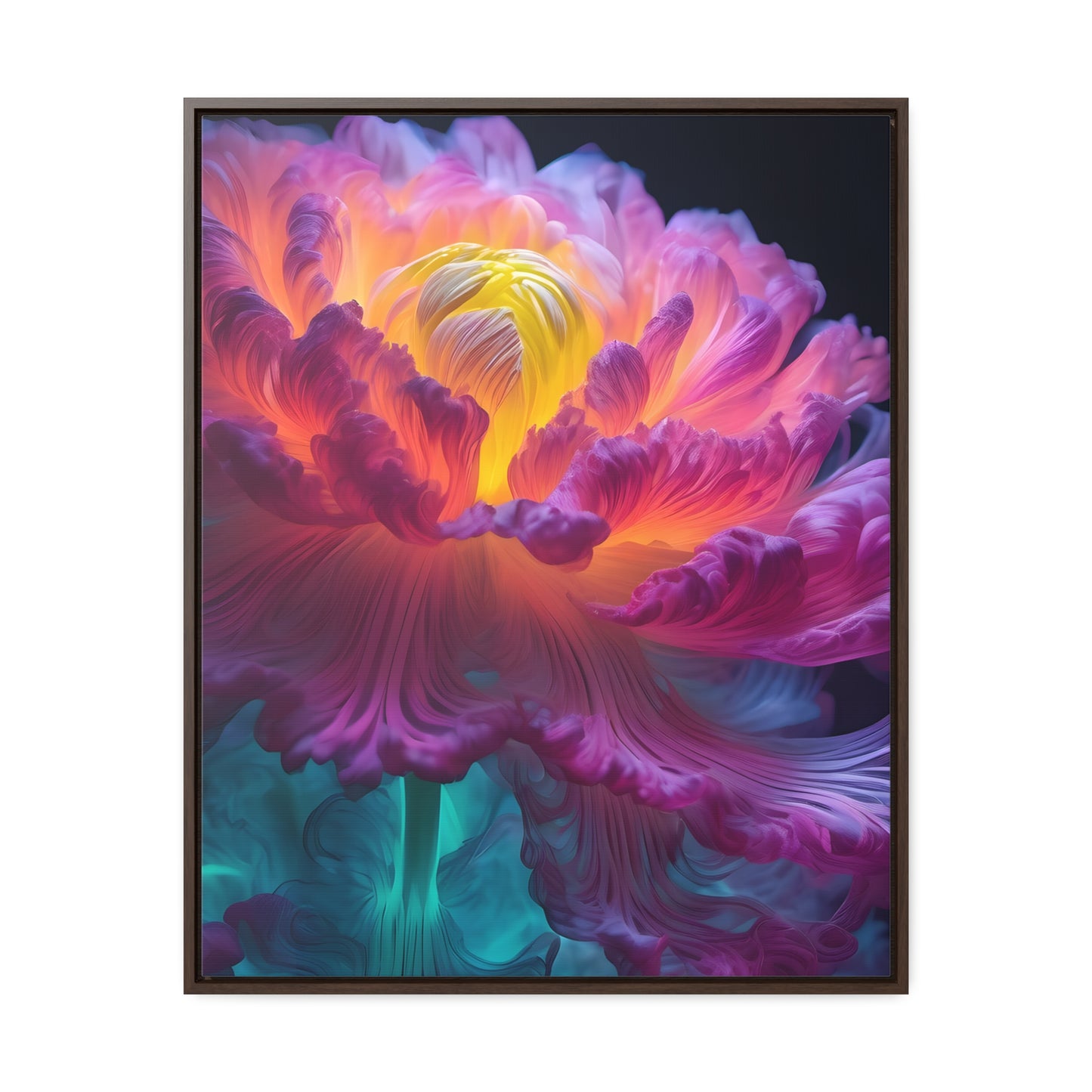 Smoke Peony Gallery Canvas Wraps, Vertical Frame