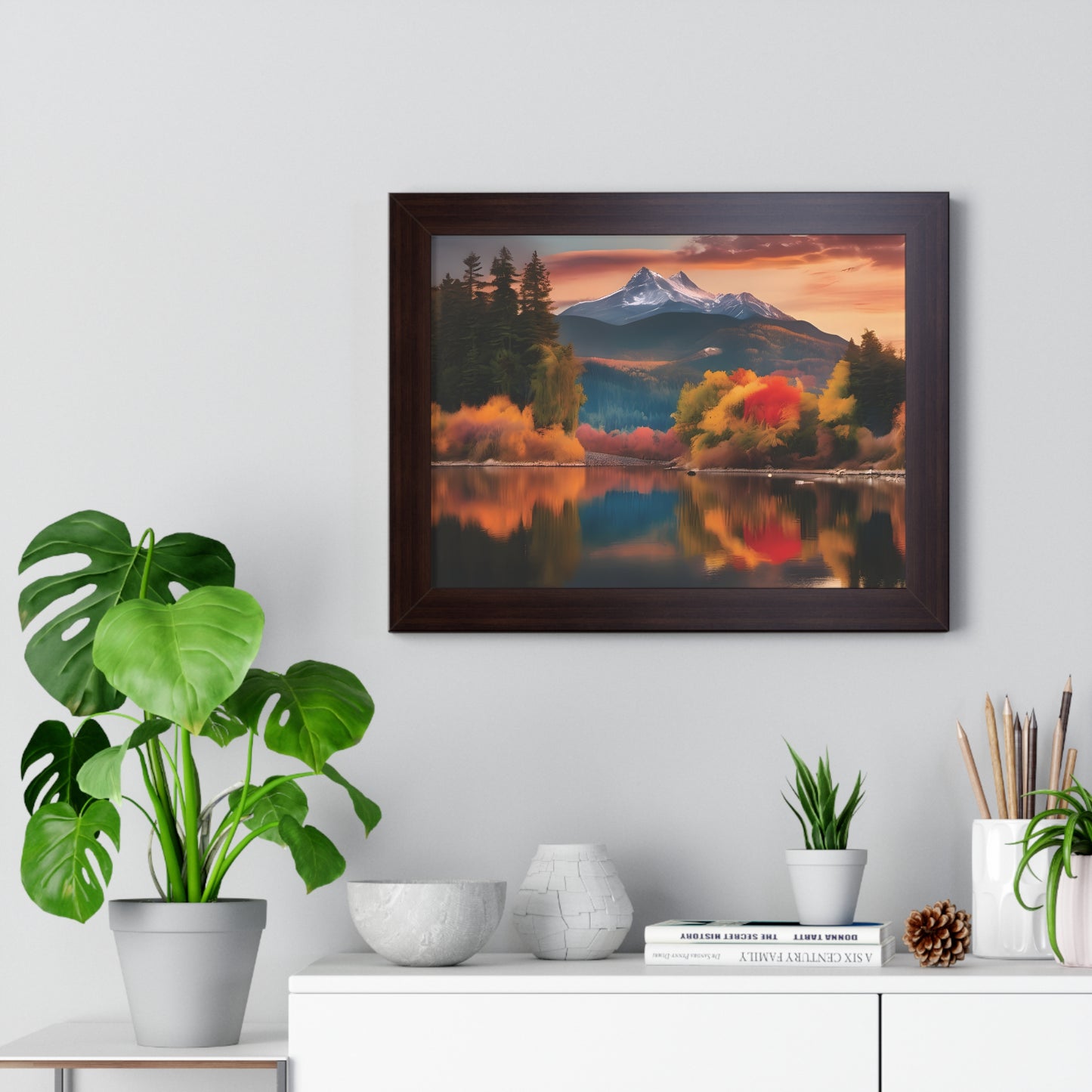 Scenic mountain view Framed Horizontal Poster