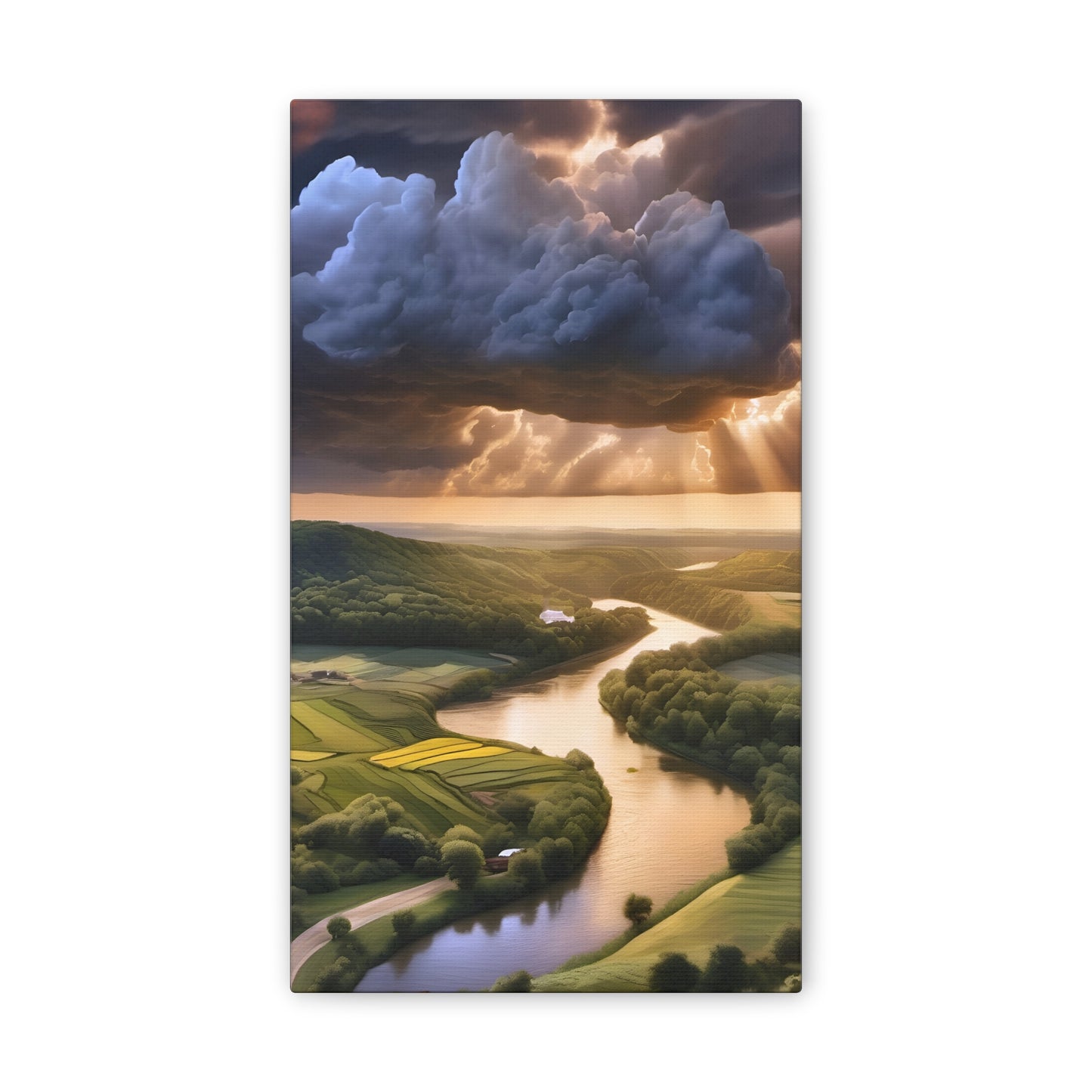 Stormy Driftless Evening Canvas Stretched, 0.75"