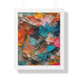 Paper Pastel Flowers 2 Framed Vertical Poster