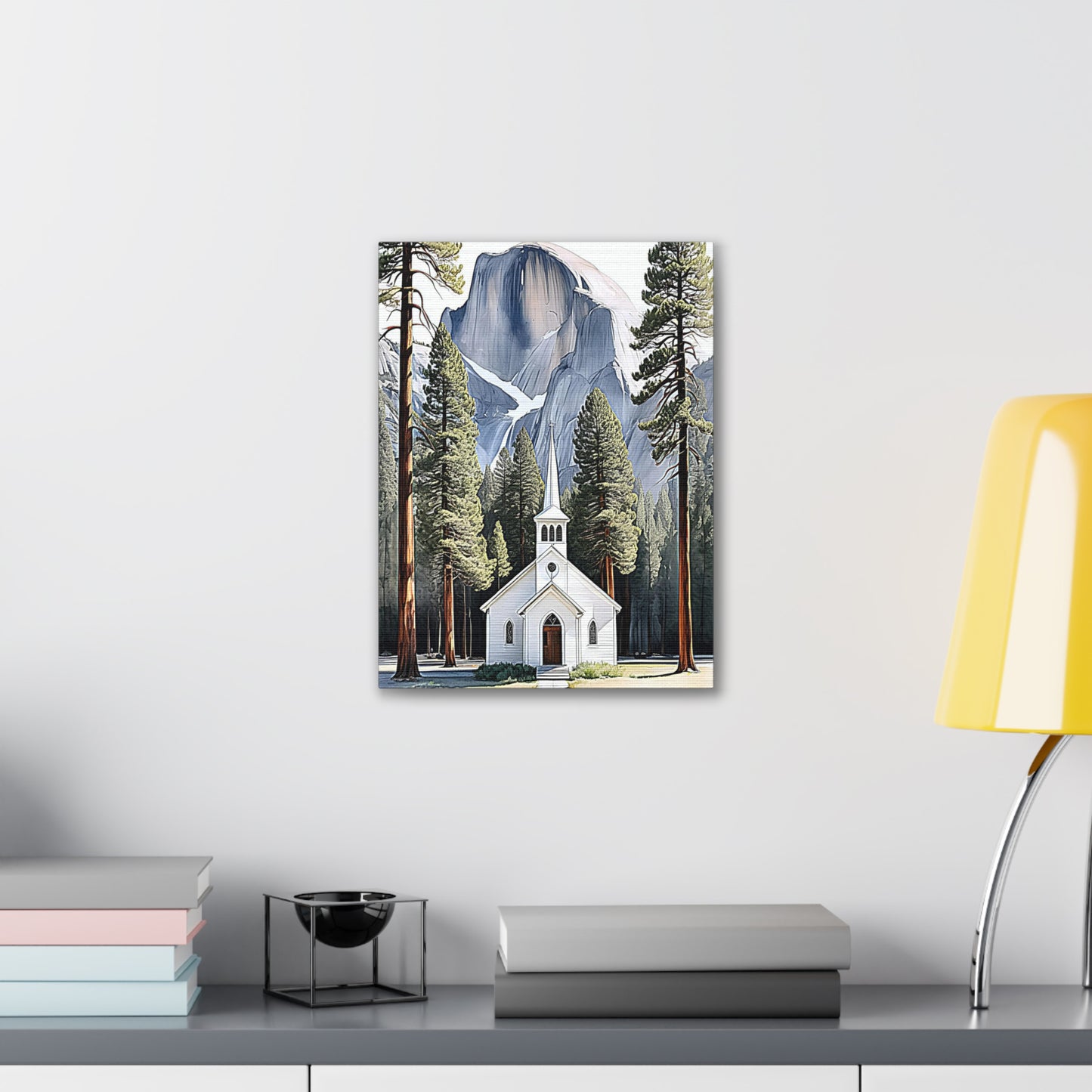 Yosemite Chapel Canvas Stretched, 0.75"