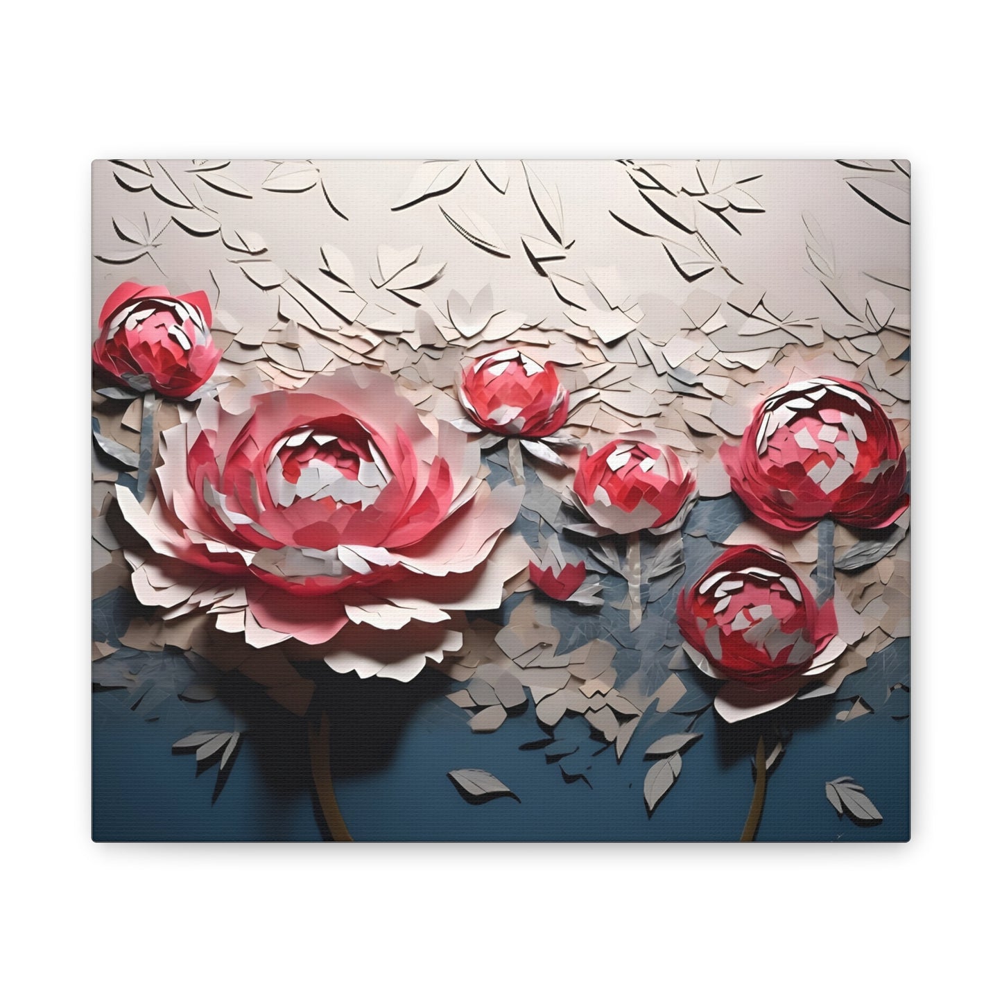 Paper Peony Canvas Stretched, 0.75"