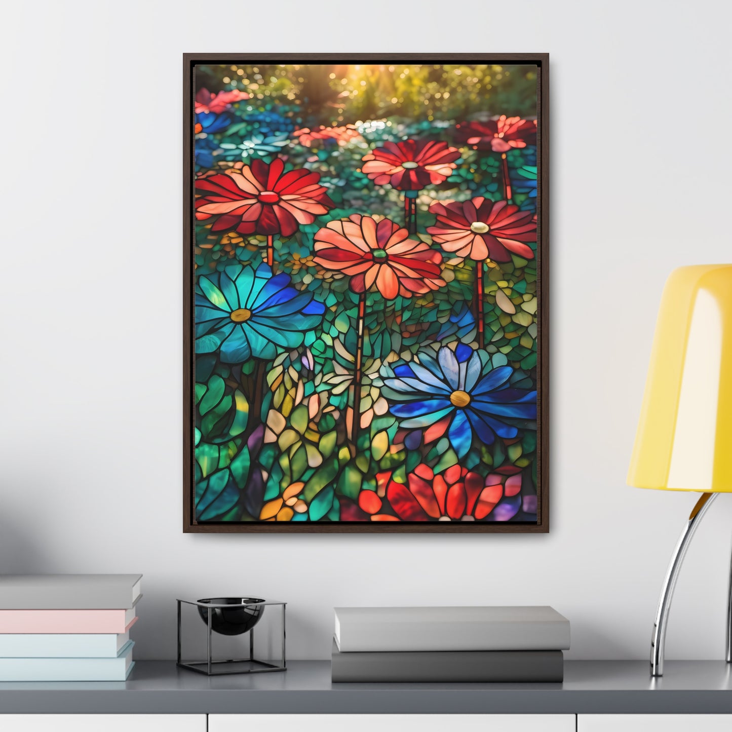 Stained glass garden Gallery Canvas Wraps, Vertical Frame