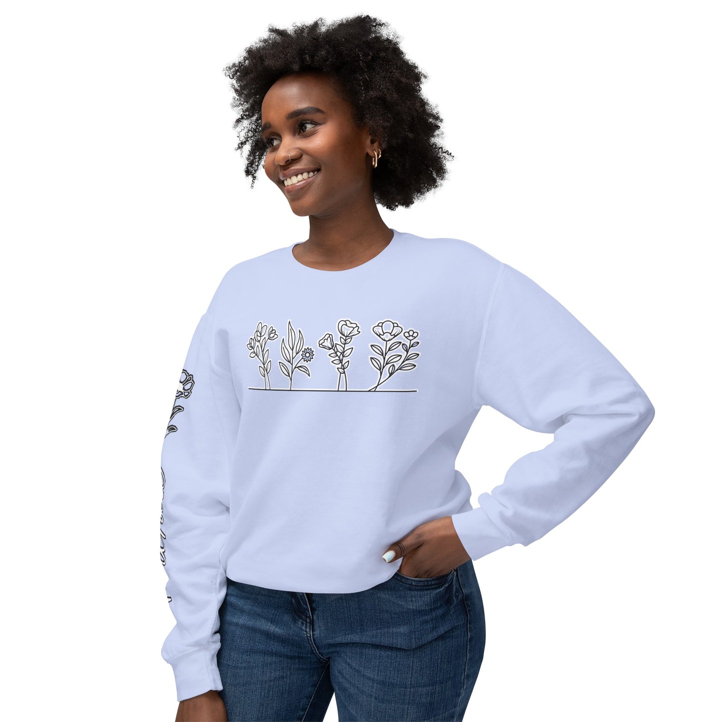 Wildflower Mama Unisex Lightweight Crewneck Sweatshirt