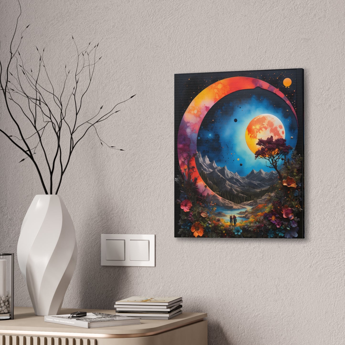 A painted surreal night Canvas Stretched, 0.75"