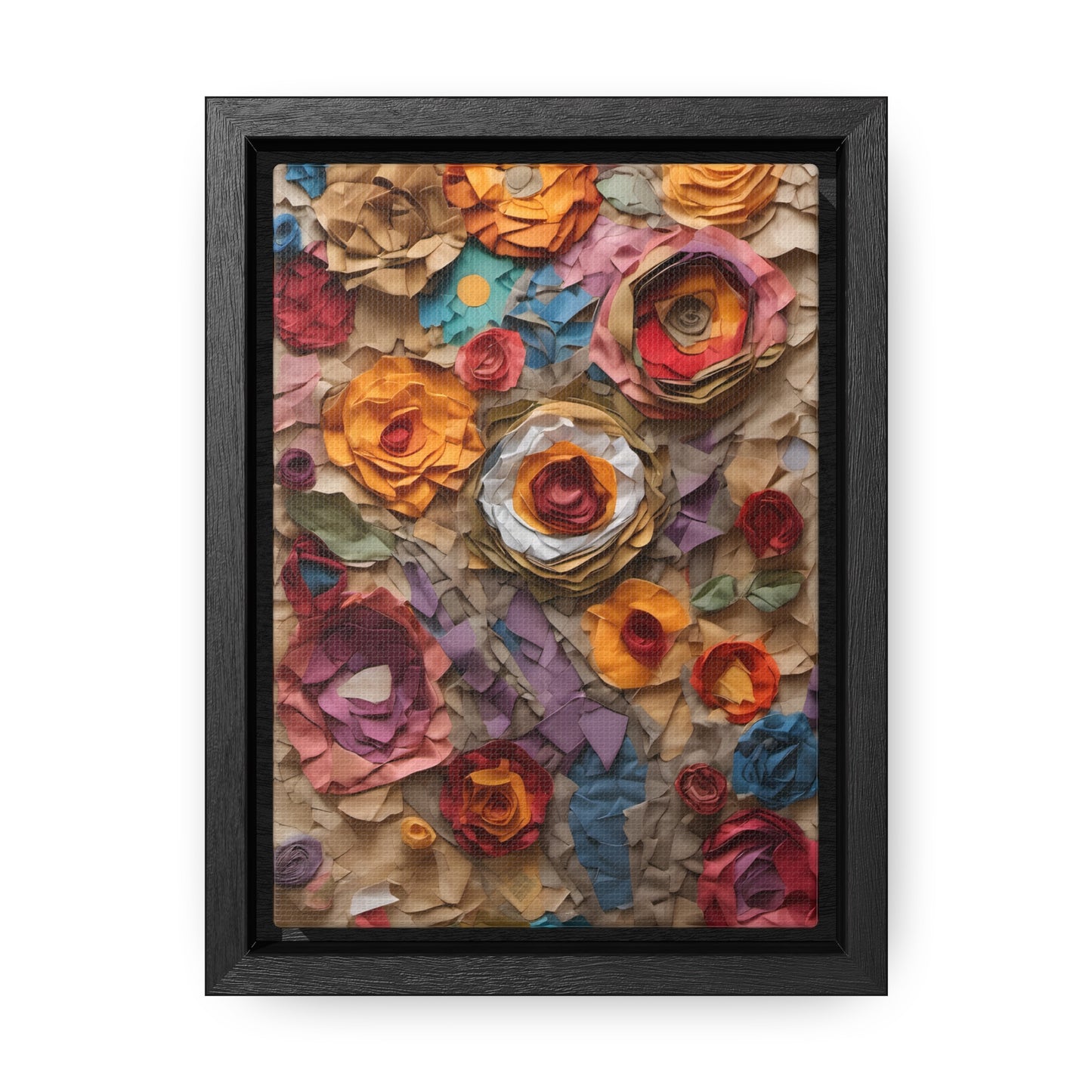 Paper Flowers Gallery Canvas Wraps, Vertical Frame