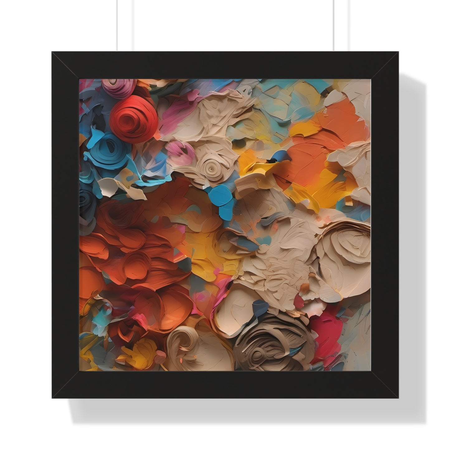 Paper flower pastel 1 Framed Vertical Poster