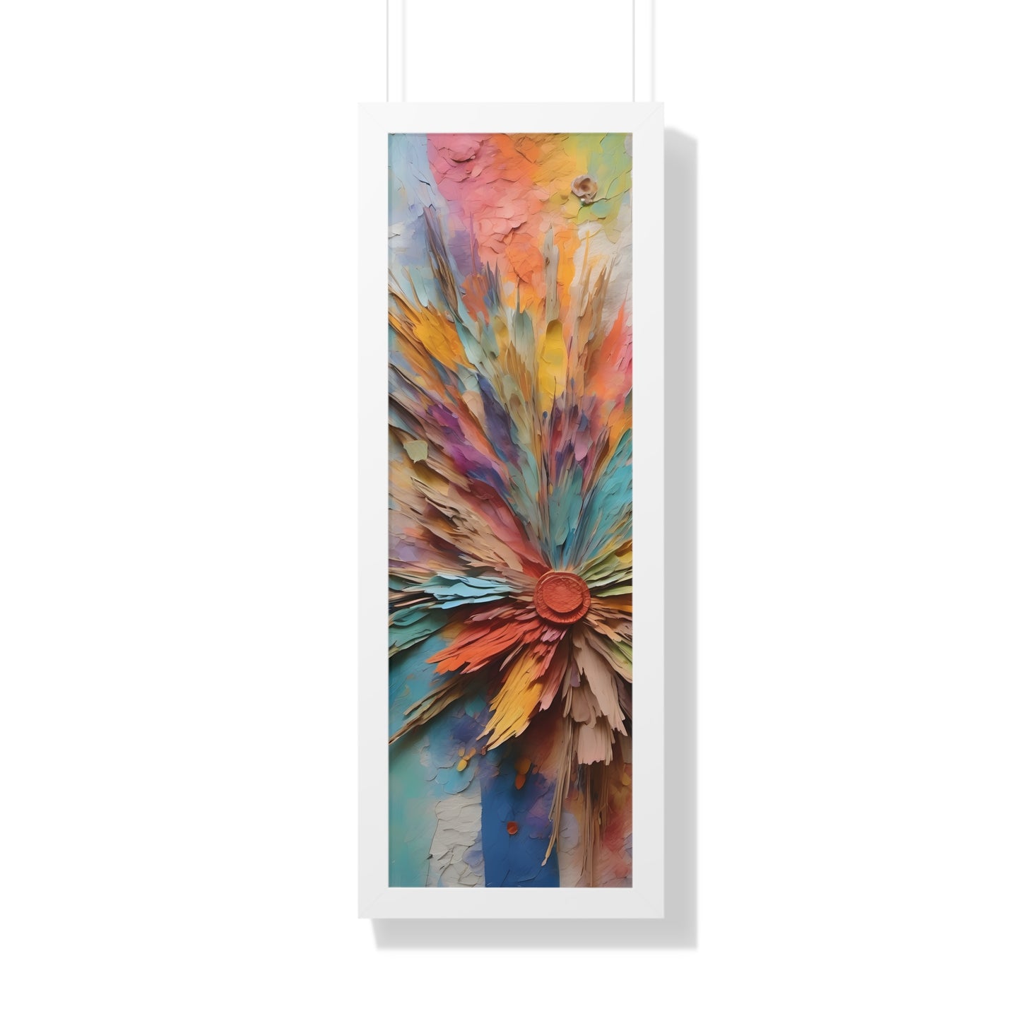 Paper flowers pastel 5 Framed Vertical Poster