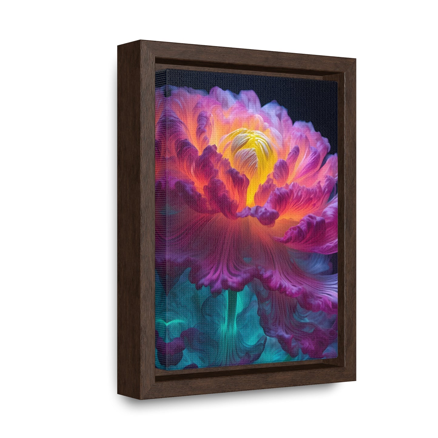 Smoke Peony Gallery Canvas Wraps, Vertical Frame