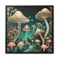 Deco Mushrooms Gallery Canvas Wraps, Square Frame