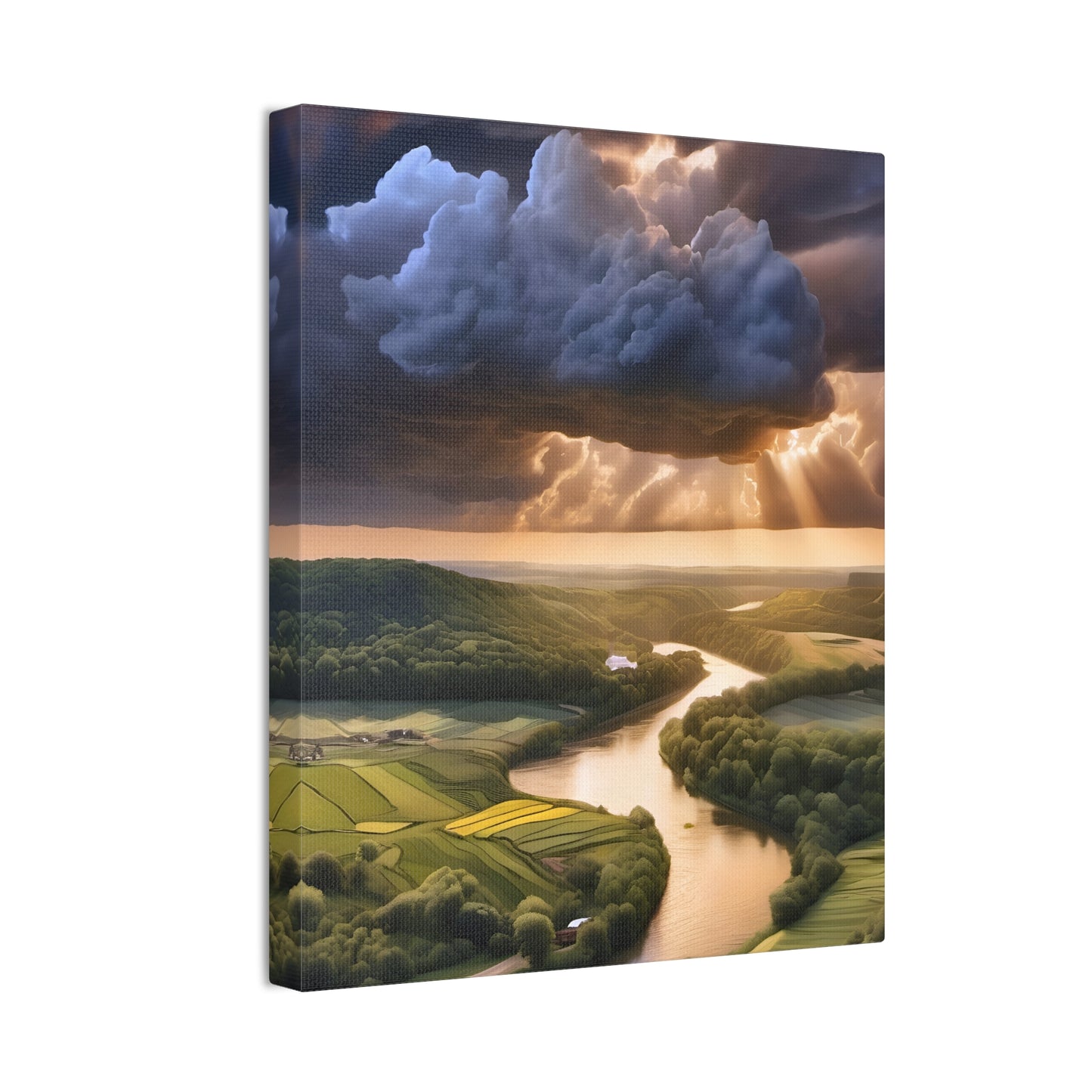 Stormy Driftless Evening Canvas Stretched, 0.75"