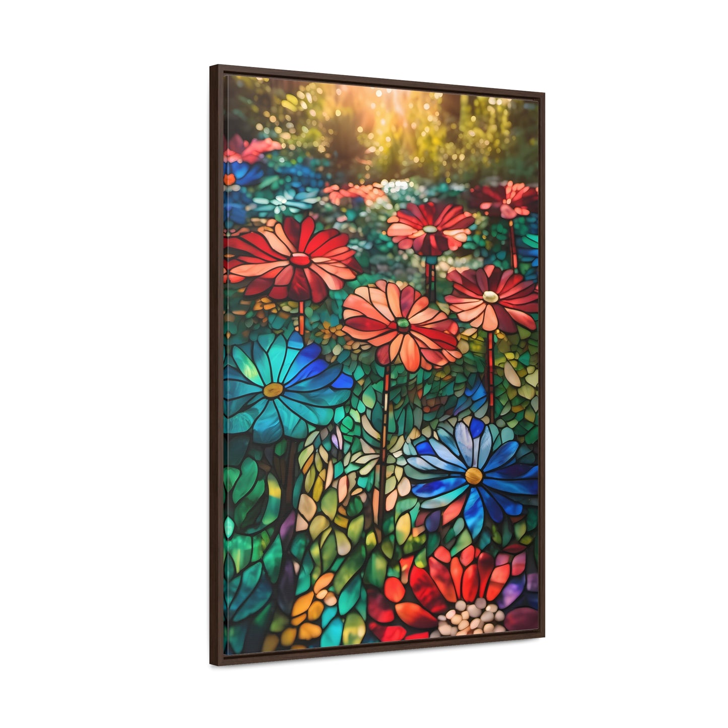 Stained glass garden Gallery Canvas Wraps, Vertical Frame