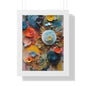 Paper flowers 4 Framed Vertical Poster