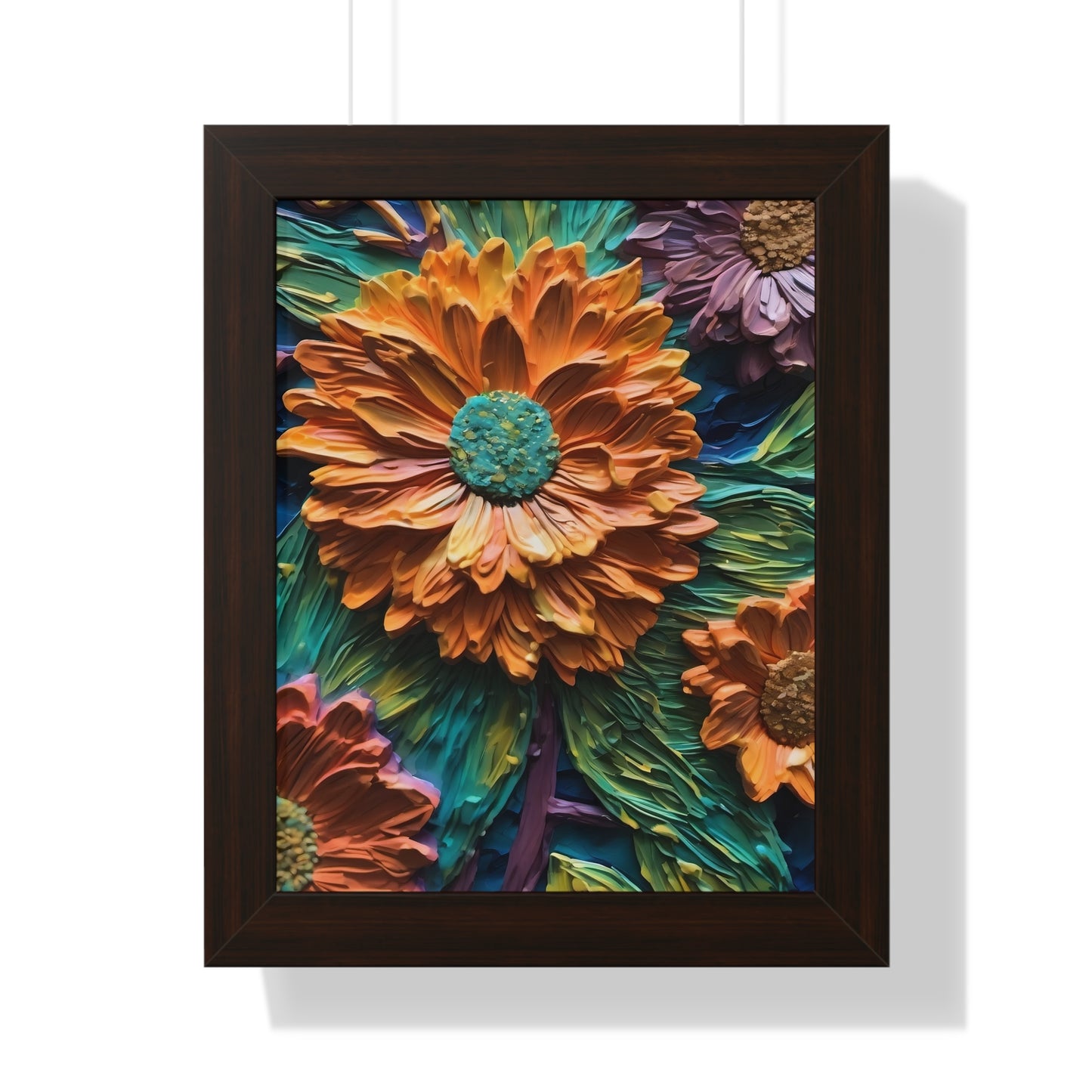 Pallet knife flowers Matte Vertical Posters