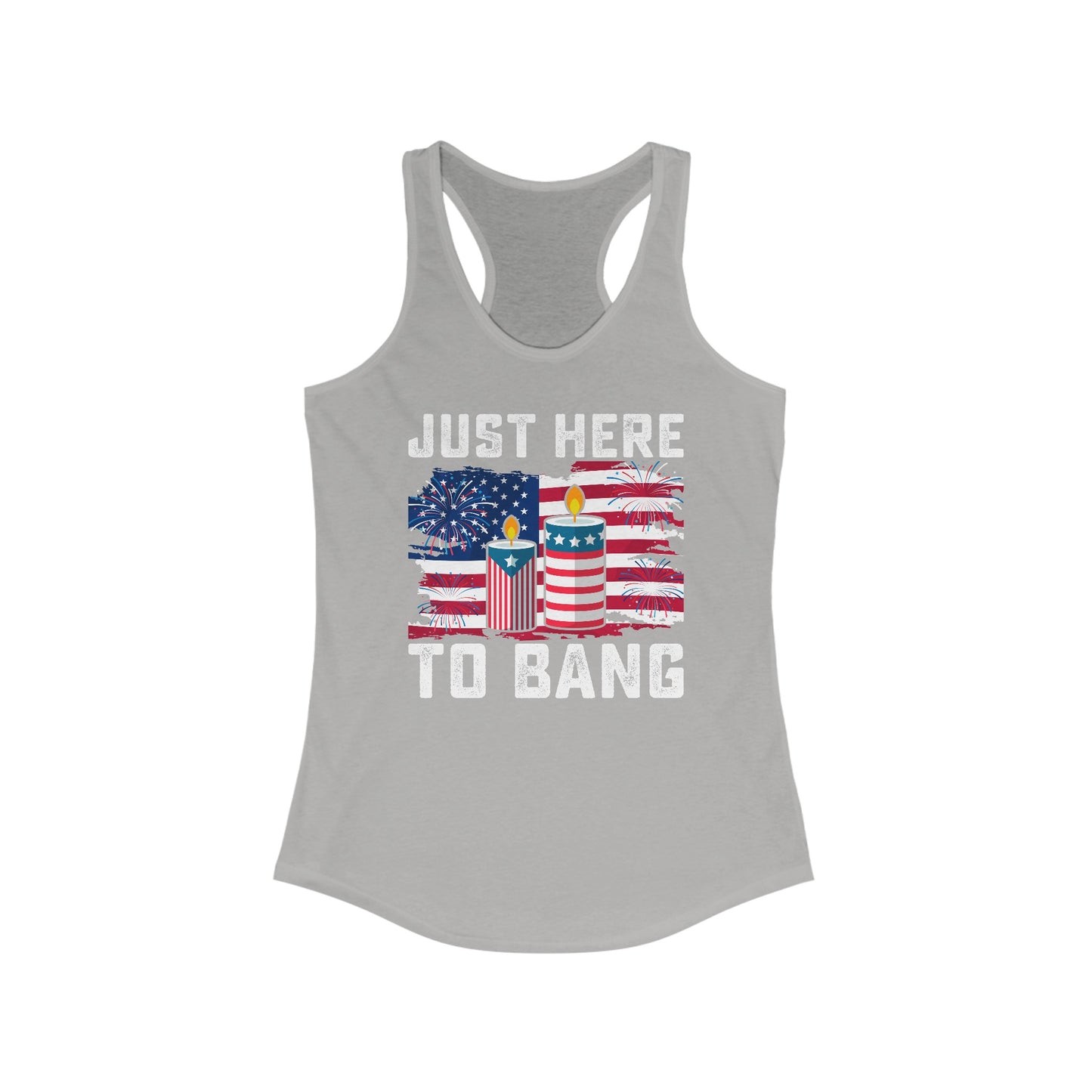 Here to bang Women's Ideal Racerback Tank