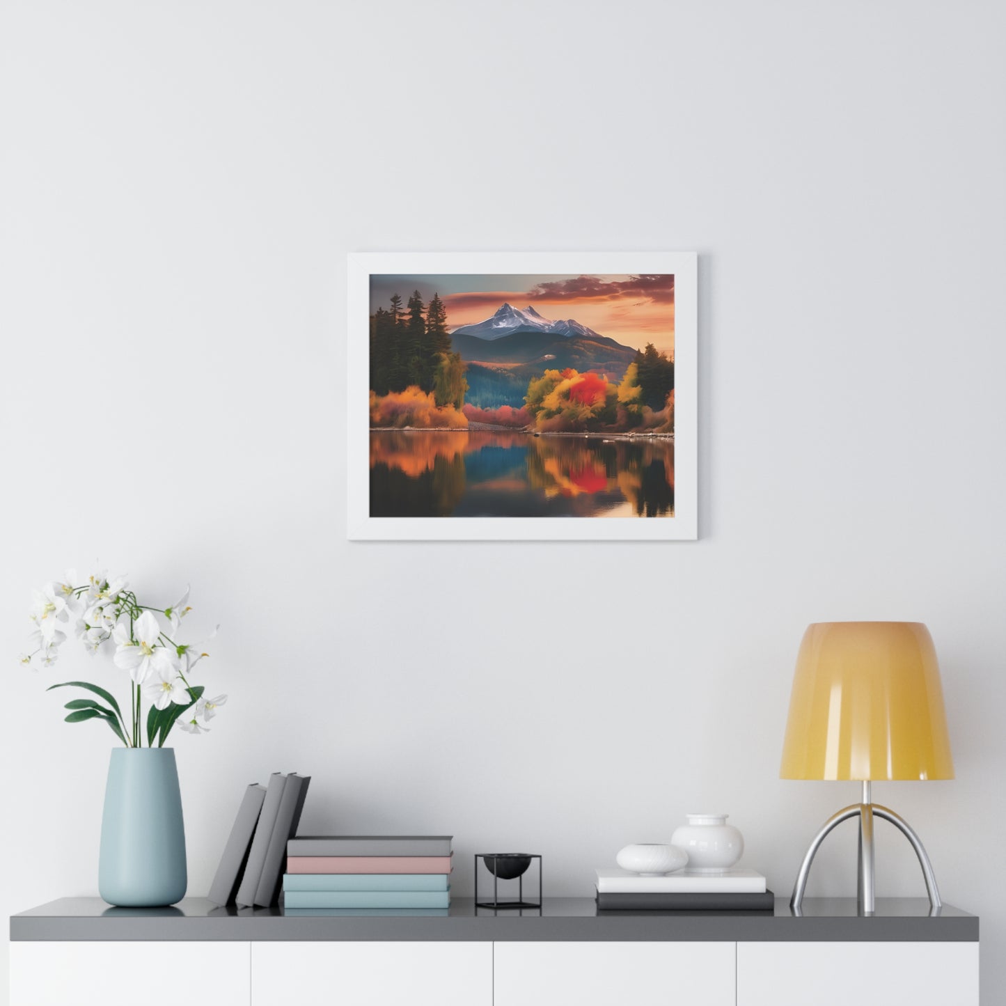 Scenic mountain view Framed Horizontal Poster