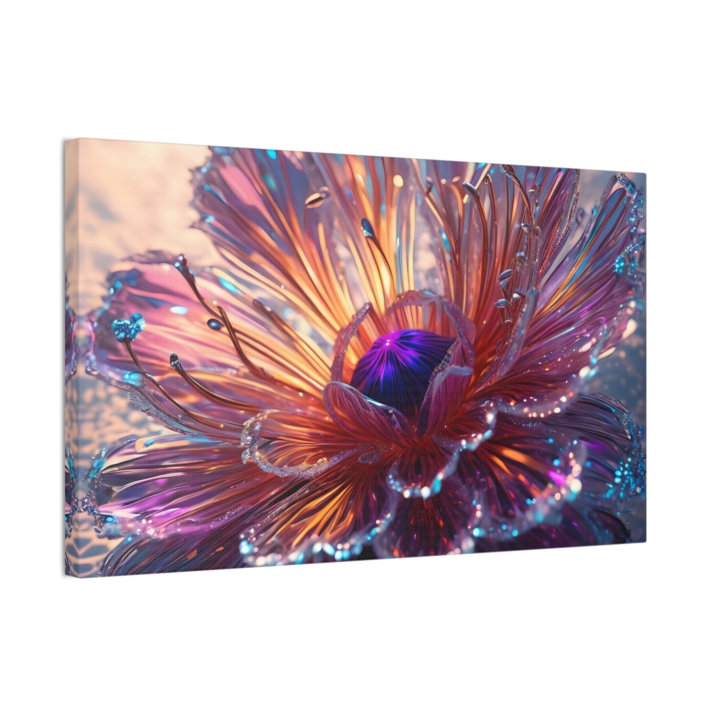 Fiber optic flower 2 Canvas Stretched, 0.75"