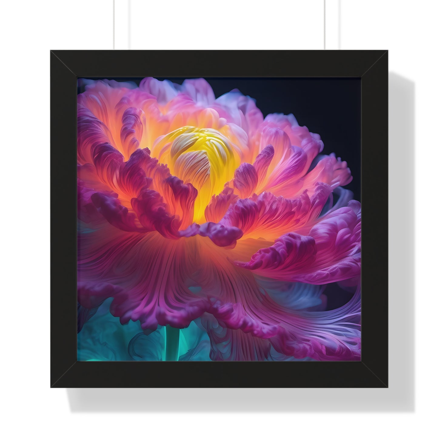 Smokey Peony Framed Vertical Poster