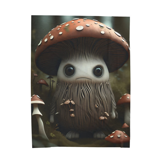 Grumpy shrooms Velveteen Plush Blanket