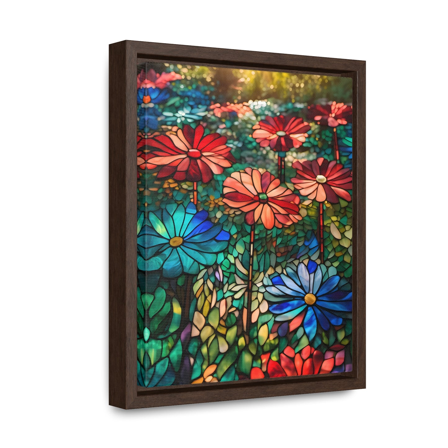 Stained glass garden Gallery Canvas Wraps, Vertical Frame